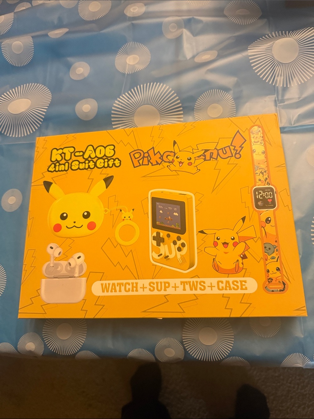 Pikachu 4-in-1 Kids Gaming & Wearable Set - Yellow brand new and never been used